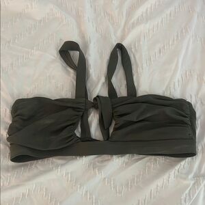 Dark Green Strapless Bikini Top